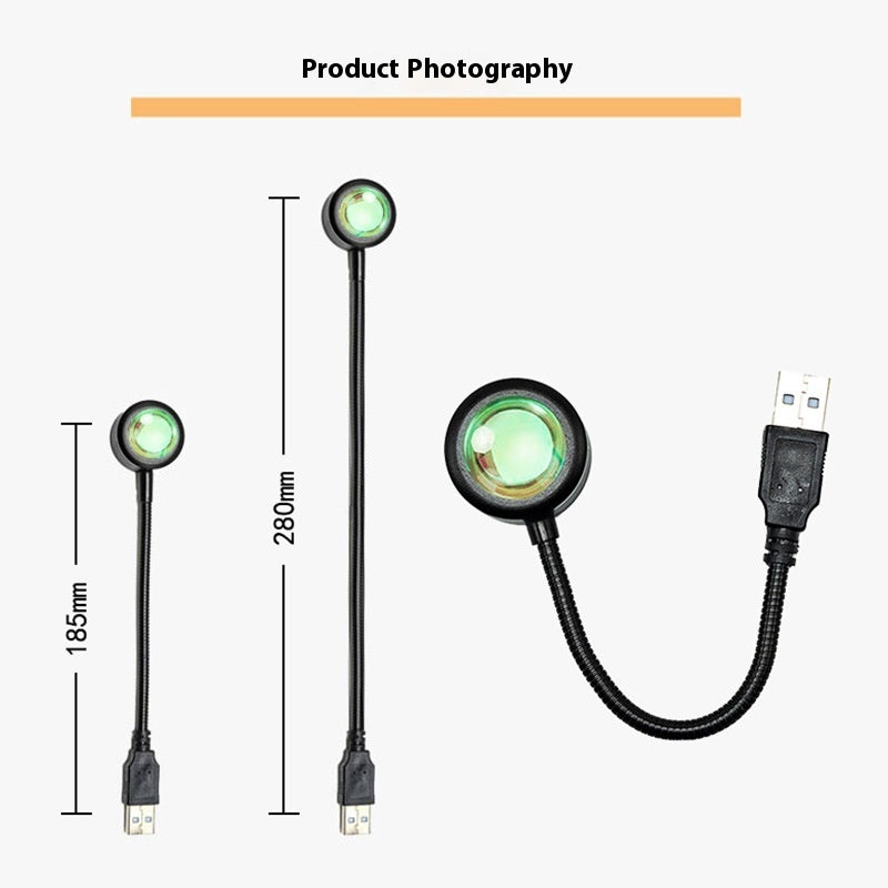 Sunset Sunset Rainbow Projection Lamp Creative USB Background Ambience Light